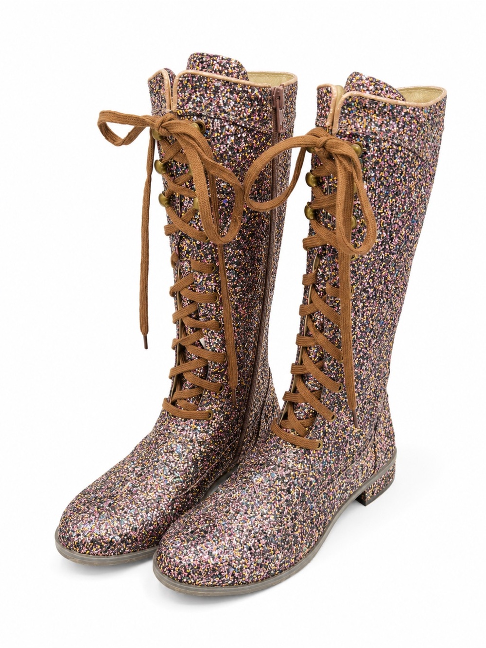 Joyfolie Keiko Confetti Glitter Tall Boots 6Y NWOT Sparkle Whimsigoth Fairycore